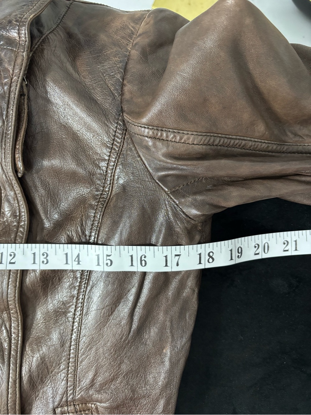 Danier Brown Asymmetrical Leather Moto Jacket - Picture 15 of 16